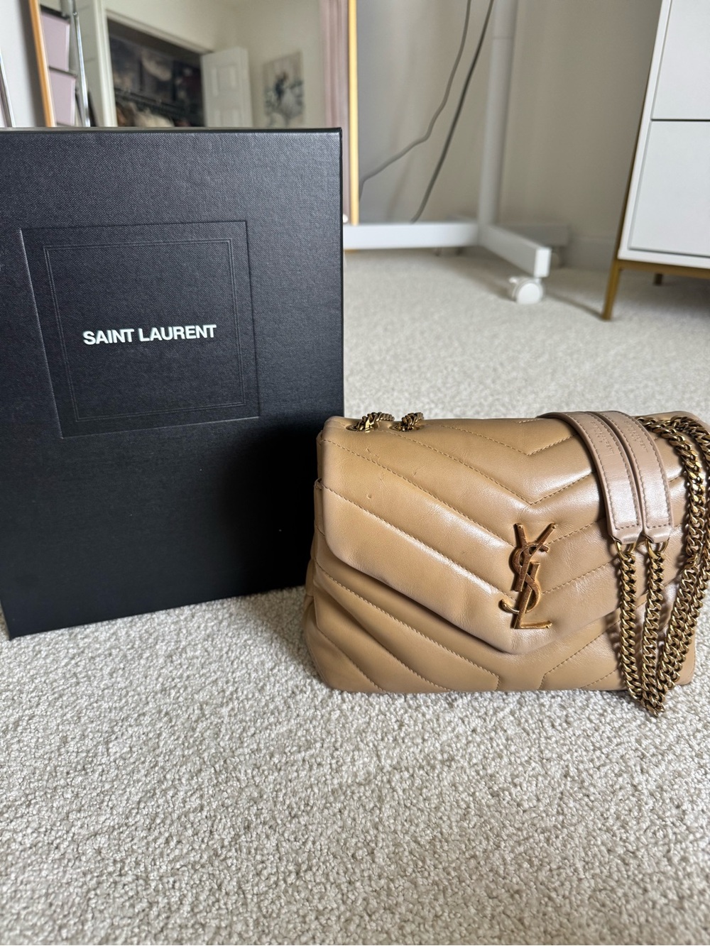 Yves Saint Laurent Beige LouLou Bag